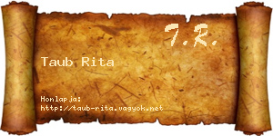 Taub Rita névjegykártya